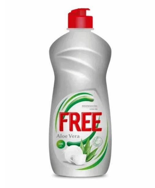 Free гель д/миття посуду 500мл алое вера